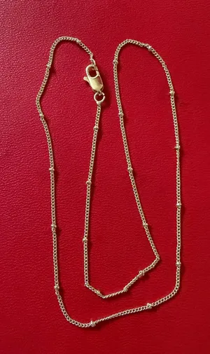 14k gold plated necklace 18 inch thumbnail 1