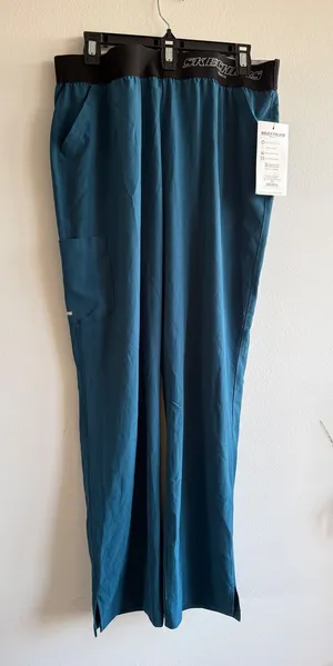 Skechers by Barco Vitality Scrub Pants XL Bahama Blue Logo‎ Elastic SK202 NWT thumbnail 1