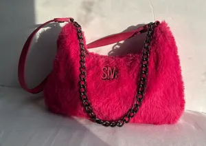 Y2k inspired steve madden Pink faux fur mini bag thumbnail 1