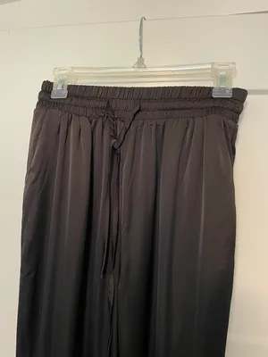 Boutique Satin Joggers Black thumbnail 4