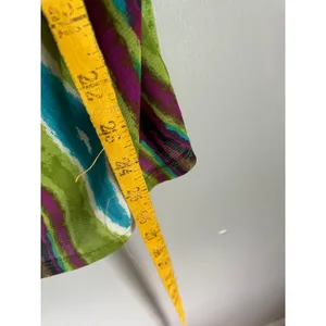 Y2K Babydoll V neck Sleeveless Going Out Top Blue Vintage Green Brown Retro‎ 4 thumbnail 4