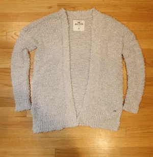 Hollister Tan Fuzzy Cardigan thumbnail 1