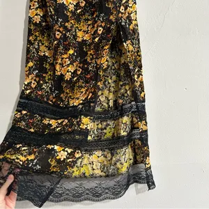 Urban Outfitters Lexi Lace Floral Midi Dress Slit Cut Out Whimsigoth Fairy Boho thumbnail 3
