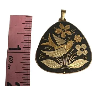 Vintage damascene pendant thumbnail 4