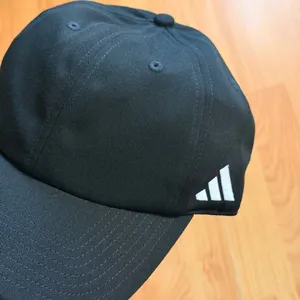 Adidas Black Baseball Adjustable Cap with White Three-Stripes Logo. thumbnail 5