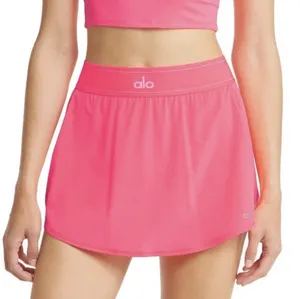 Alo Yoga Match Point Tennis Skirt Fluorescent Pink Coral M thumbnail 1