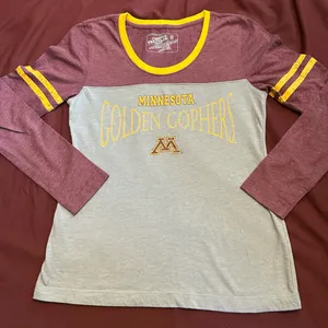 Campus Heritage Maroon, Gold & Gray Minnesota Long Sleeve Tee thumbnail 3