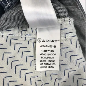 ARIAT Mid-Rise REAL Entwined Boot Jeans Sz 26 Blue Cowgirl Country Western Boho thumbnail 11