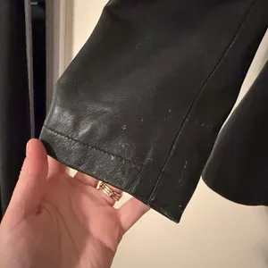 Vintage British Khaki Genuine Leather Y2K‎ Zip Up Black Jacket Size 10 thumbnail 5