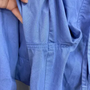 Women's blue pull on stretch relaxed straight leg deep‎ pocket scrub bottoms XXL thumbnail 2