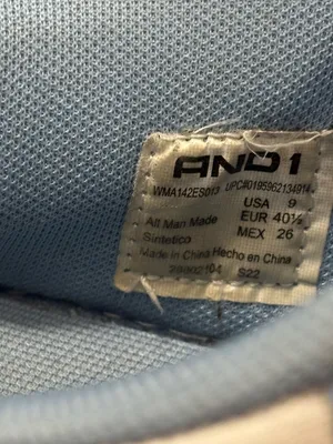 And1 Sneakers Women’s Size 9 Light Blue and White Low-Top Athletic Sneakers thumbnail 12