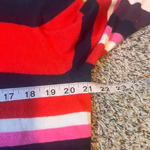 LOFT Outlet Women's XL Striped Knit Sweater Crew‎ Neck Long Sleeve Casual thumbnail 4