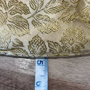 Vintage 1950’s Womens Metallic Jacquard Chain Handle Clutch and Gloves Gold Crea thumbnail 12