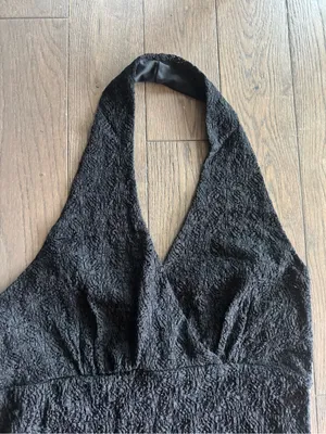 Black Halter One-Piece Top thumbnail 2