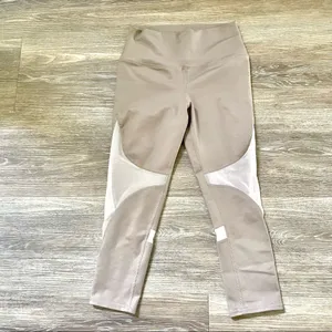 Alo yoga high waist Capri tan mesh legging thumbnail 2