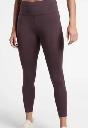 Athleta Accelerate 7/8 Tights‎ High Rise Egg Plant Athleisure SwiftLite Leggings thumbnail 1