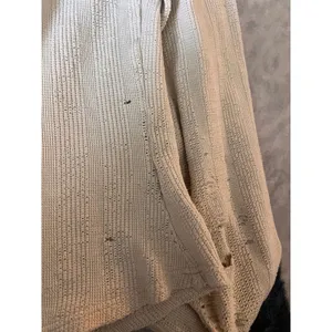 Mystree Distressed Thermal Henley Split V Neck Raw Edge Sleeves Boho thumbnail 6