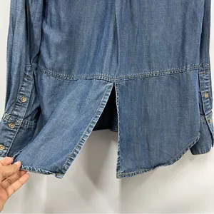 Cloth & Stone xs Denim Shirt Tencel Button Down top long sleeve thumbnail 10