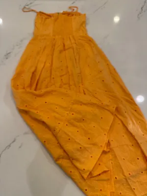 Line & Dot Orange Dress thumbnail 3