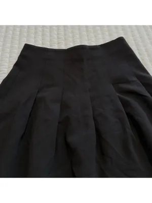 Alice + Olivia Black Employed Pleated Short Skirts A Line Sz 2 Women’s thumbnail 13