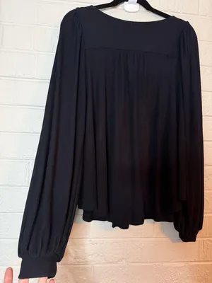 Free People Black Cotton Blend Long Sleeve Ladies Top Size S ✨ thumbnail 12