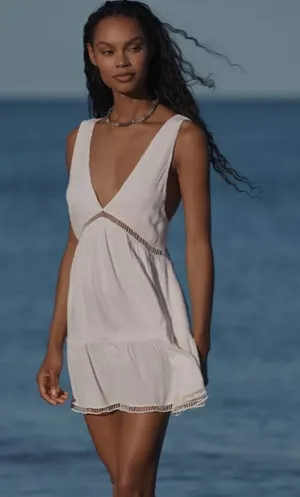 NWT Anthropologie Malai Salt Sleeveless Mini‎ Swing Dress Sz M thumbnail 1