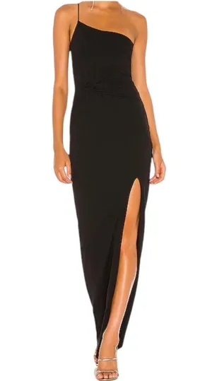 Nookie Lust One Shoulder Gown in Black‎ thumbnail 1