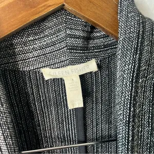 Eileen Fisher‎ Cotton Colorblocked Jacket Shawl Grey Womens Size XXS / XS thumbnail 5