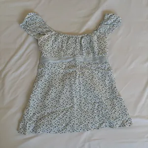Hollister Blue Floral Babydoll Top thumbnail 1