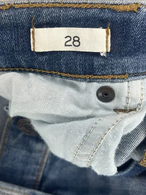 Banana Republic Womens Jeans Premium Denim Straight 28 x 29 Blue Distressed thumbnail 5