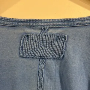 We The Free Free People Blue V-Neck Long Sleeve Top thumbnail 4