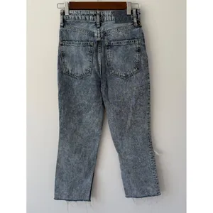 Free People We The Free My Own Lane Straight‎ Jeans Acid Wash Distressed Size 25 thumbnail 3