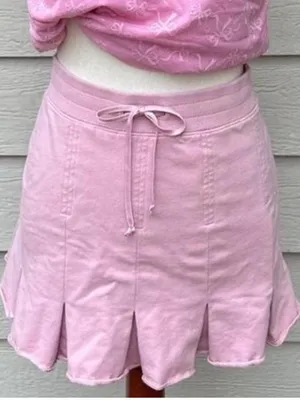 Express Y2K pink pleated mini skirt thumbnail 1