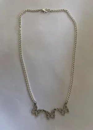 Butterfly Necklace 🦋 Silver thumbnail 1