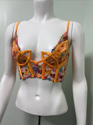 For Love And Lemons meadows floral bustier bra corset top 34B thumbnail 5