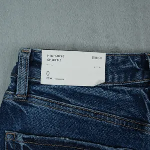 American Eagle Denim Shorts‎ 0 (28x2) High Rise Shortie Stretch Raw Hem Booty thumbnail 4