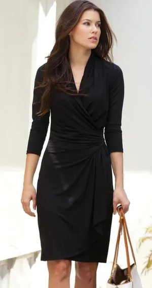 Karen Kane Black Long Sleeve Dress thumbnail 1