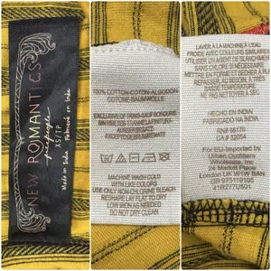 Free People New Romantics Yellow Embroidered Cold Shoulder Crop Top XS thumbnail 10