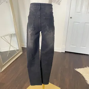 NWT Black Gray Distressed High Waisted Loose Mom Jeans Size S thumbnail 5