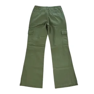 Aeropostale Womens Low Rise Flare Utility Cargo Pants Olive Green Size S thumbnail 7