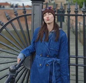 Madewell Denim Trench Coat Small thumbnail 4