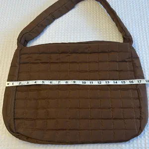 NEW! Brown Quilted Tote Bag Lightweight Nylon Oversized Active Boho Streetwear thumbnail 10