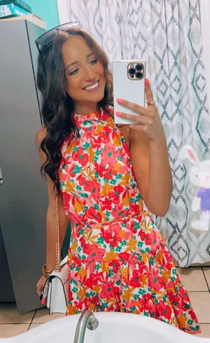 Boutique Floral Dress Multi thumbnail 1