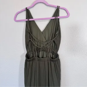 Lulus Green Strappy Halter Maxi Dress Womens XS Summer Beachy Casual Long thumbnail 4
