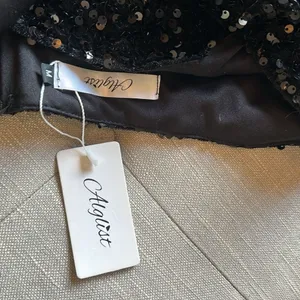 NWT Alglist Black Sequenced Two Piece Cut Out Mini Dress Size Medium thumbnail 5