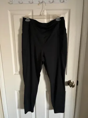 Hind Black Leggings for Women - Solid Black Activewear thumbnail 2