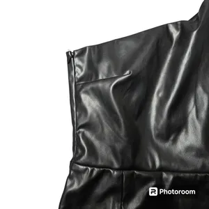 Lulus Highly Favored‎ Black Vegan Leather One-Shoulder Mini Dress thumbnail 6