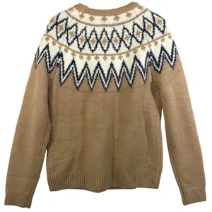 Thread & Supply Womens Fair Isle Claire Knit Sweater Oat Brown Small NWT thumbnail 8