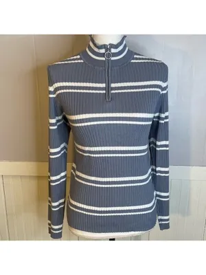 Y2K Pink Republic Ribbed 1/4 Zip Sweater – Size XXL thumbnail 2