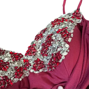 NEW Portia and Scarlett PS22180 Cowl Evening Gown Deep Red thumbnail 10